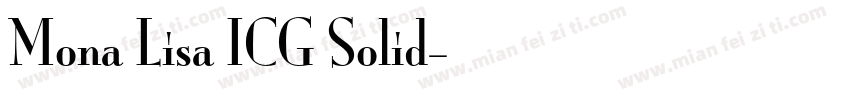 Mona Lisa ICG Solid字体转换